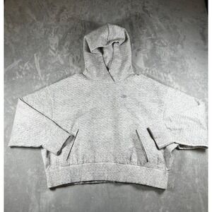 Nike Tech Pack Therma-FIT ADV Hoodie Womens Medium Gray Textured Knit Cropped